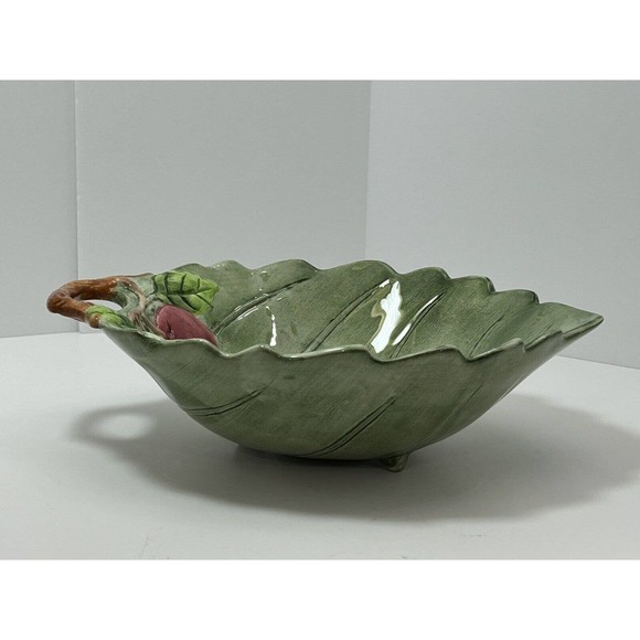 Leaf Bowl With Cherries By Gift Craft - Picture 6 of 12